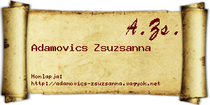 Adamovics Zsuzsanna névjegykártya